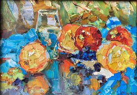 Персики (2015, х.м., 25x35, арт. 53К.05) - 25 500 ₽