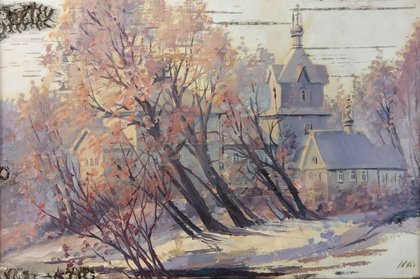 Суздаль (год не указан, береста,масло, 15x22, арт. 52К.6) - 1 700 ₽