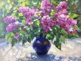 Сирень на солнце (2018, х.м., 30x40, арт. 35К.22) - 12 800 ₽