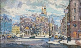 Никитские ворота (год не указан, х.м., 40x65, арт. 13К.33) - 34 000 ₽