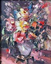 Веселый букет (год не указан, орг.м., 30x24, арт. 45К.06) - 17 000 ₽