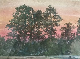 Пейзаж (2010, б.акв., 14.5x19.5, арт. 42К.036) - 2 100 ₽