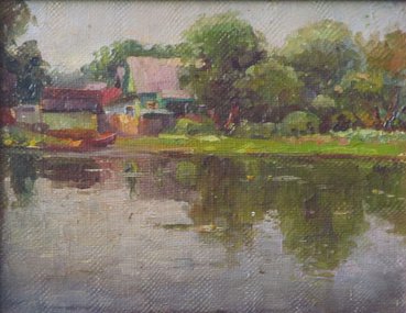 Тихий вечер (1992, х.к.м., 23x18, арт. 35К.55) - 8 500 ₽