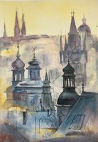 Утром (год не указан, бум.,акв.,пастель, 48x32, арт. 12К.47) - 6 800 ₽