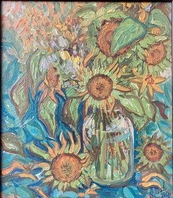 Подсолнухи (2018, х.к.м., 44x39.5, арт. 98К.3) - 3 400 ₽