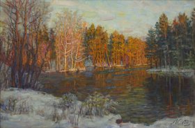 Река стынет (2013, х.м., 39x56, арт. 32К.12) - 45 000 ₽