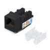 cabeus kj-rj45-cat.5e-90-sw-bk вставка keystone jack rj-45, категория 5e, заделка тип 110, черная, со стяжкой