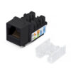 cabeus kj-rj45-cat.6-90-sw-bk вставка keystone jack rj-45, категория 6, заделка тип 110, черная, со стяжкой