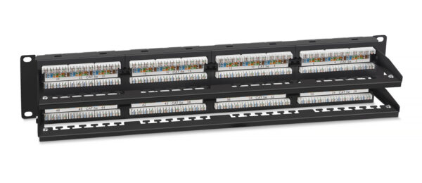 cabeus pl2-48-cat.5e-dual idc патч-панель 19" (2u), 48 портов rj-45, категория 5e, dual idc, с задним кабельным организатором