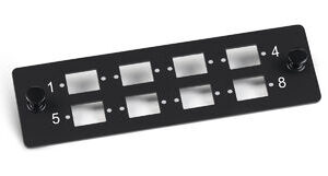 Cabeus FO-FP-8SC-S-BK Адаптерная панель на 8 SC simplex (LC duplex), цвет черный