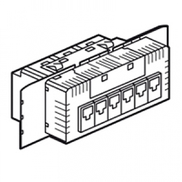 LEGRAND 067361 Коммутатор на 6 портов RJ45 Ethernet 10/100 base T, Celiane