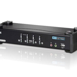 ATEN CS1784A-AT-G Переключатель, электрон., KVM+Audio+USB 2.0, 1 user USB+DVI, 4 cpu USB+DVI, со шнурами USB 4х1.8м., 2560x1600 60Hz DVI-D Dual Link/2048x1536 DVI-A, настол., исп.стандарт.шнуры, без OSD, некаскад., (WIN2000/XP/Vista/MAC/Linux/SUN)