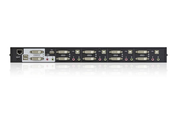 aten cs1644a-at-g переключатель, электрон., kvm+audio+usb 2.0, 1 user usb+2xdvi, 4 cpu usb+8xdvi, со шнурами usb/dvi dual link 4х1.8м.+dvi dual link 4х1.8м., 2560x1600, настол., исп.спец.шнуры, без osd, некаскад