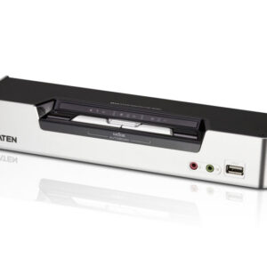 ATEN CS1642A-AT-G Переключатель, электрон., KVM+Audio+USB 2.0, 1 user USB+2xDVI, 2 cpu USB+4xDVI, со шнурами USB/DVI Dual Link 2х1.8м.+DVI Dual Link 2х1.8м., 2560x1600, настол., исп.спец.шнуры, без OSD, некаскад