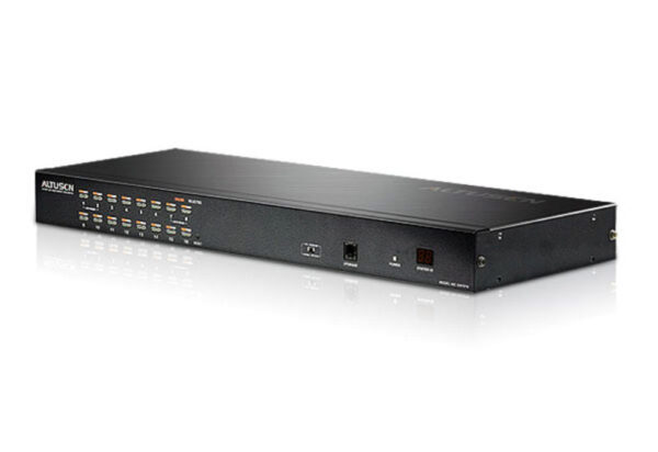 aten/altusen kh1516a-ax-g переключатель, электрон., kvm, 1 local user ps2/usb+vga,16 cpu (ps2/usb/sun+vga)/rs232, без модулей, 1600x1200 60hz (30м), 1u 19", исп.спец.модули и utp, osd, каскад 512