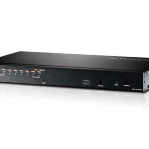 ATEN/ALTUSEN KH1508A-AX-G Переключатель, электрон., KVM, 1 local user PS2/USB+VGA,8 cpu (PS2/USB/Sun+VGA)/RS232, без модулей, 1600x1200 60Hz (30м), 1U 19", исп.спец.модули и UTP, OSD, каскад 512