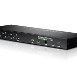 ATEN CS1716A-AT-G Переключатель, электрон., KVM, 1 user PS2/USB+VGA 16 cpu PS2/USB+VGA, со шнурами USB 2х1,8м,, 2048x1536, 1U 19", исп,спец,шнуры, OSD, каскад 512