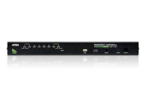 aten cs1708a-at-g переключатель, электрон., kvm, 1 user ps2/usb+vga,, 8 cpu ps2/usb+vga, со шнурами usb 2х1,8м,, 2048x1536, 1u 19", исп,спец,шнуры, osd, каскад 256