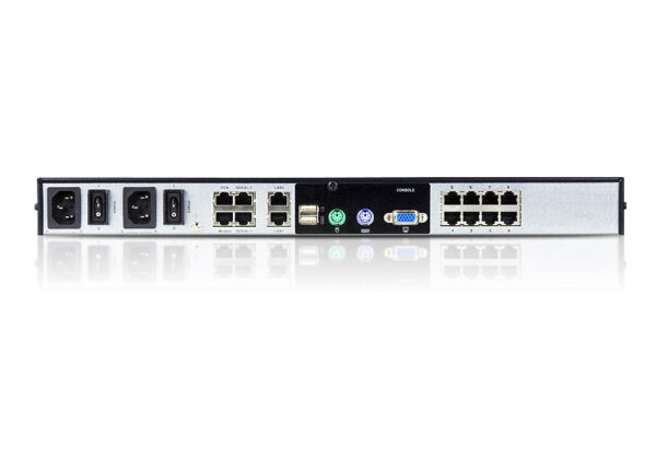 aten kn1108va-ax-g kvm-переключатель 19", kvm, 2> 8 портов/port ps/2, usb, sun, rs232, с адаптерами 2xsa0142,управл.1 локал.+1 удал.tcp/ip;1900x1200/50м