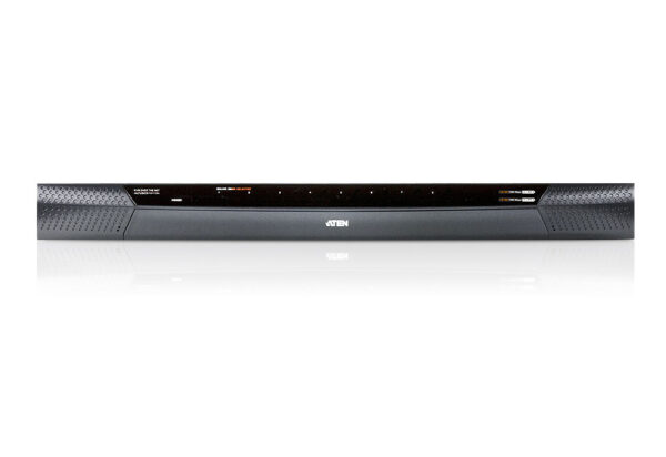 aten kn1108va-ax-g kvm-переключатель 19", kvm, 2> 8 портов/port ps/2, usb, sun, rs232, с адаптерами 2xsa0142,управл.1 локал.+1 удал.tcp/ip;1900x1200/50м