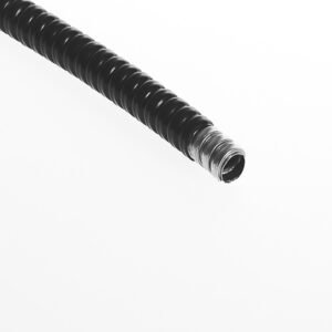RUVinil Р3-Ц-ПВХ-15 Металлорукав (диаметр 15 мм) из оцинкованной стальной ленты в ПВХ изоляции (цвет черный) (уп.100м)