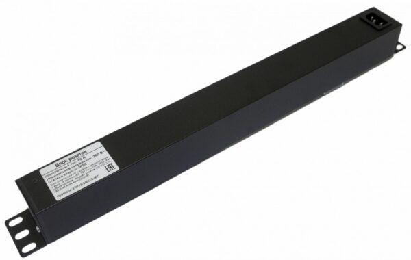 блок розеток для 19" шкафов 10а hyperline she19-6iec-s-iec 6 розеток