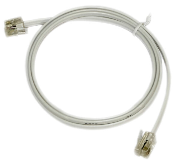 патч-корд hyperline pc-rj12-rj12-1m-wh телефонный 1 м белый