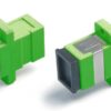 hyperline fa-p11z-sc/sc-n/bk-gn оптический проходной адаптер sc-sc, sm, simplex, корпус пластиковый, зеленый, черные колпачки