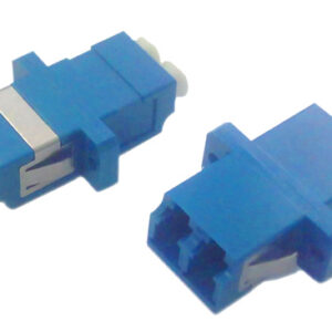 Hyperline FA-P11Z-DLC/DLC-N/WH-BL Оптический проходной адаптер LC-LC, SM, duplex, корпус пластиковый, синий, белые колпачки