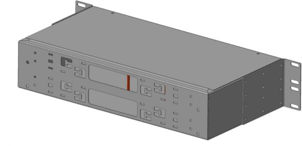 hyperline fo-19r-2u-6xslt-w140h42-48un-bk бокс оптический универсальный 19", от 8 до 48 портов (sc, duplex lc, st, fc), со сплайс пластиной, без пигтейлов и проходных адаптеров, 2u, черный