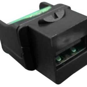 Hyperline KJ1-USB-A2-SCRW-BK Вставка формата Keystone Jack USB 2.0 (Type A) под винт, ROHS, черная