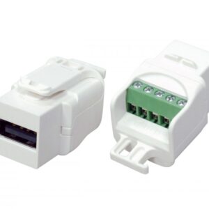 Hyperline KJ1-USB-A2-SCRW-WH Вставка формата Keystone Jack USB 2.0 (Type A) под винт, ROHS, белая