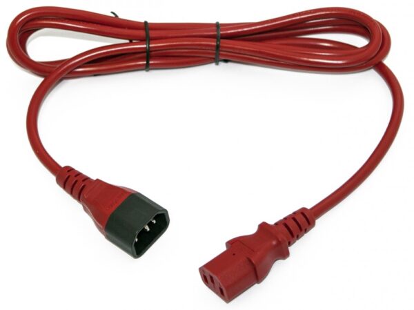 кабель питания монитор-компьютер hyperline pwc-iec13-iec14-1.8-rd 1.8 метра