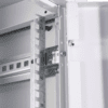 шкаф телекоммуникационный напольный эконом 42u (600х600) дверь перфорированная 2 шт., цвет черный