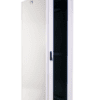шкаф телекоммуникационный напольный эконом 42u (800х1000) дверь перфорированная 2 шт., цвет черный