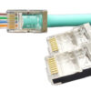 hyperline plez-8p8c-u-c6-sh-100 разъем легкой оконцовки rj-45 (8p8c) под витую пару, категория 6 (50 µ"/ 50 микродюймов), экранированный, универсальный (для одножильного и многожильного кабеля) (100 шт.)