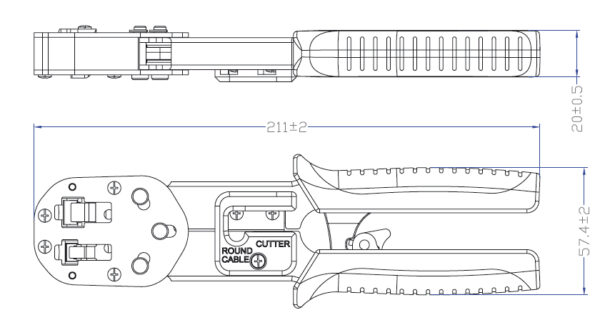 кримпер hyperline hl-3h00010 для rj45 серии plez