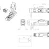 hyperline plue-8p8c-s-c8-sh-bl разъем полевой оконцовки rj-45 (8p8c) под витую пару, для одножильного кабеля, toolless, категория 8, экранированный, накручивающийся хвостовик, синий, idc