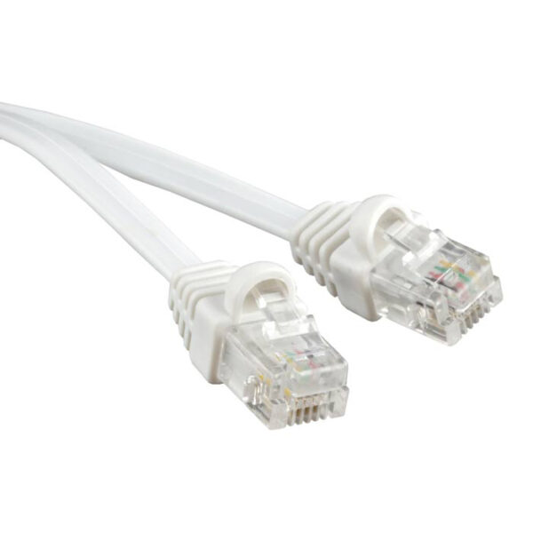 hyperline pcm-rj12-rj12-1m-wh патч-корд телефонный, molded (литой), 1 м, белый