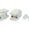 hyperline kj8-8p8c-c5e-180-wh вставка keystone jack rj-45(8p8c), категория 5e, тип 180 градусов, белая