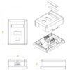 hyperline sb1-1-8p8c-c5e-wh розетка компьютерная rj-45(8p8c), категория 5e, одинарная, внешняя, dual idc