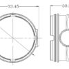 ecoplast корпус коробки для заливки в бетон d 70х50мм (красный)