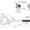 ecoplast крюк метал. для подвеса люстр в коробку подвесную l-170мм (50шт) 1кор.=500шт