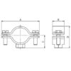 dkc / дкс 6040-p112 хомут трубный 1 1/2" (44-50 мм) м8 оцинкованная сталь