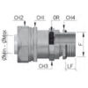 dkc / дкс 6014p22m251116 муфта металлорукав-коробка с герметичным уплотнителем, ф20мм, ip68, м25х1,5, для кабеля ф11 - 16мм, никелированная латунь