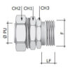 dkc / дкс 6015-20 муфта металлорукав-коробка, ф15мм, ip40/ip44/ip66/ip67, м20х1,5 внутренняя резьба, никелированная латунь