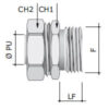 dkc / дкс 6014-1016 муфта металлорукав-коробка, ф10мм, ip40/ip44/ip66/ip67, м16х1,5 наружная резьба, никелированная латунь