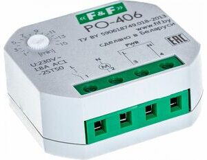Реле времени PO-406 (задержка выкл. /управ. контактом 230В 8А 1НО IP20 монтаж в коробку d-60мм) F&F EA02.001.019