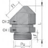 dkc / дкс 6028-20g поворотный адаптер 45°, m20x1,5, ip68/ip67, никелированная латунь