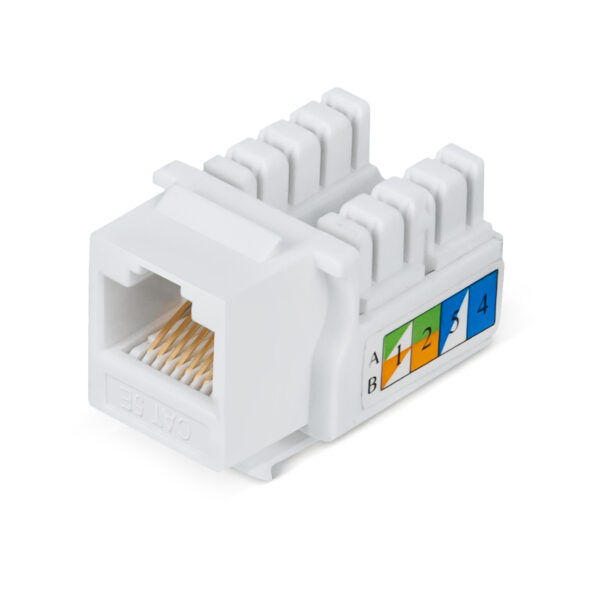 cabeus kj-rj45-cat.5e-90 вставка keystone jack rj-45, категория 5e, заделка тип 110, белая